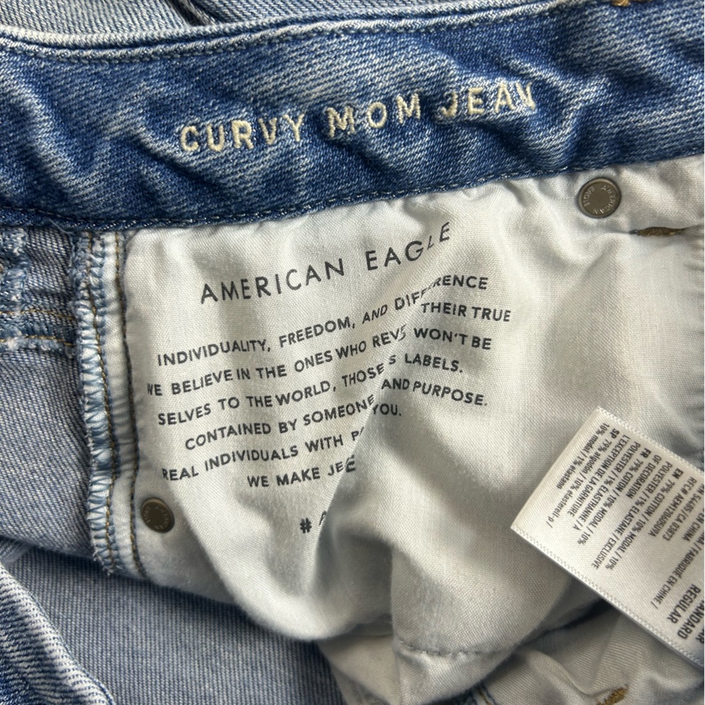 American Eagle Outfitters Curvy Mom Jeans with Stretch. Size 10. - Picture 4 of 9